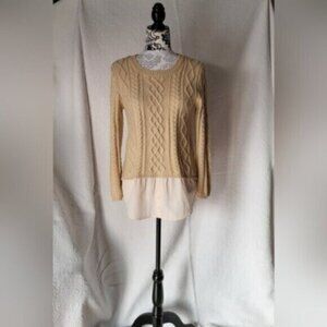 Women's neutral knit sweater Sz Small